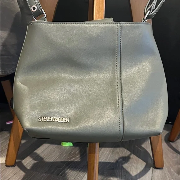 Steve Madden Sage Green Faux Leather Shoulder Bag Crossbody - Picture 1 of 9